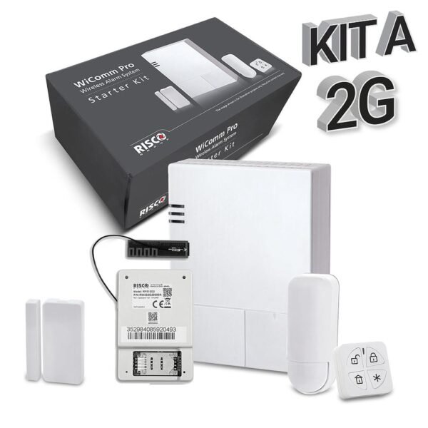 Risco KIT_WICOMM_A_GPRS - Kit "A" GPRS WiComm Pro Risco. Central+Módulo GPRS+Mando+PIR+Contacto