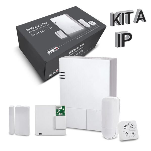 Risco KIT_WICOMM_A_IP - Kit "A" IP WiComm Pro Risco. Central+Módulo IP+Mando+PIR+Contacto