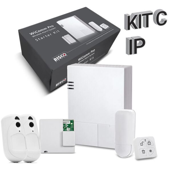 Risco KIT_WICOMM_C_IP - Kit "C" IP WiComm Pro Risco. Central+Módulo IP+Mando+2XPIRCAM+PIR