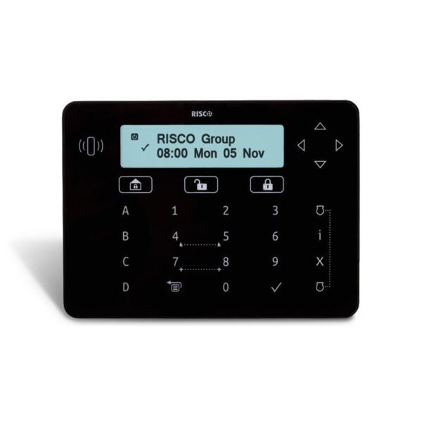 Risco RPKELPB0000B - Teclado táctil Elegant Negro con Lector de Proximidad de Grado 3, para  LightSYS+(no incluye tags de proximidad)