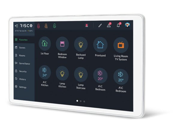 Risco RP432KPTZEUA - Controlador de Smart Home y alarma RisControl - Teclado pantalla táctil para LightSYS+ RisControl